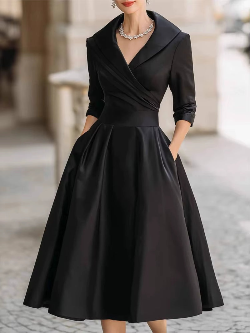 Elegant Long Sleeve V Neck with a High Waist by Sara Kate