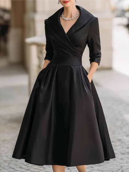 Elegant Long Sleeve V Neck with a High Waist by Sara Kate