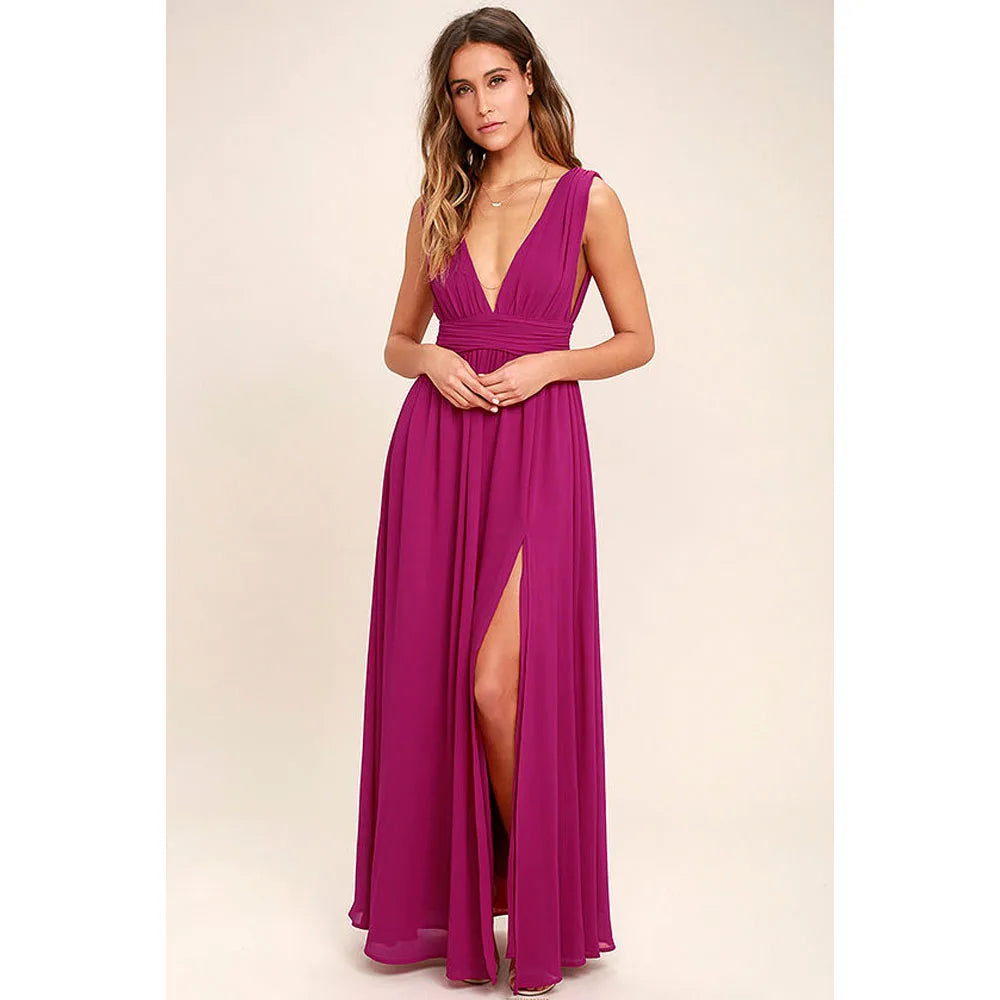 Elegant Backless Maxi Dress for Women - Perfect for Summer Parties and Special Occasions