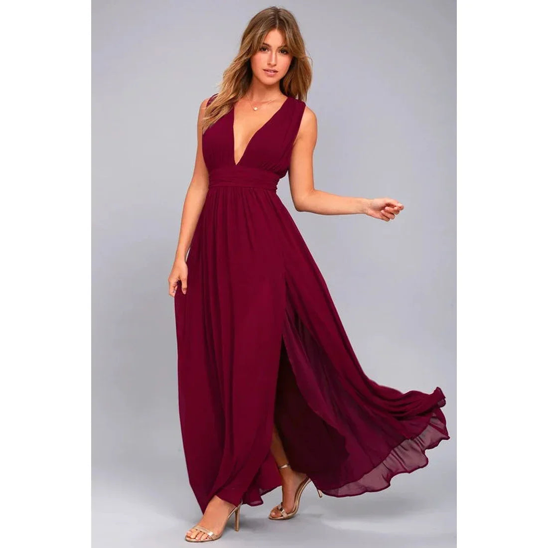 Elegant Backless Maxi Dress for Women - Perfect for Summer Parties and Special Occasions
