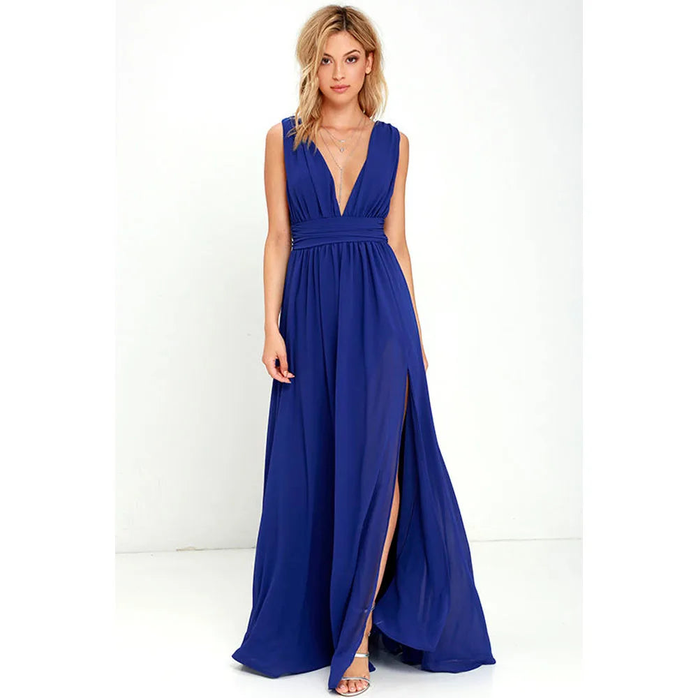 Elegant Backless Maxi Dress for Women - Perfect for Summer Parties and Special Occasions