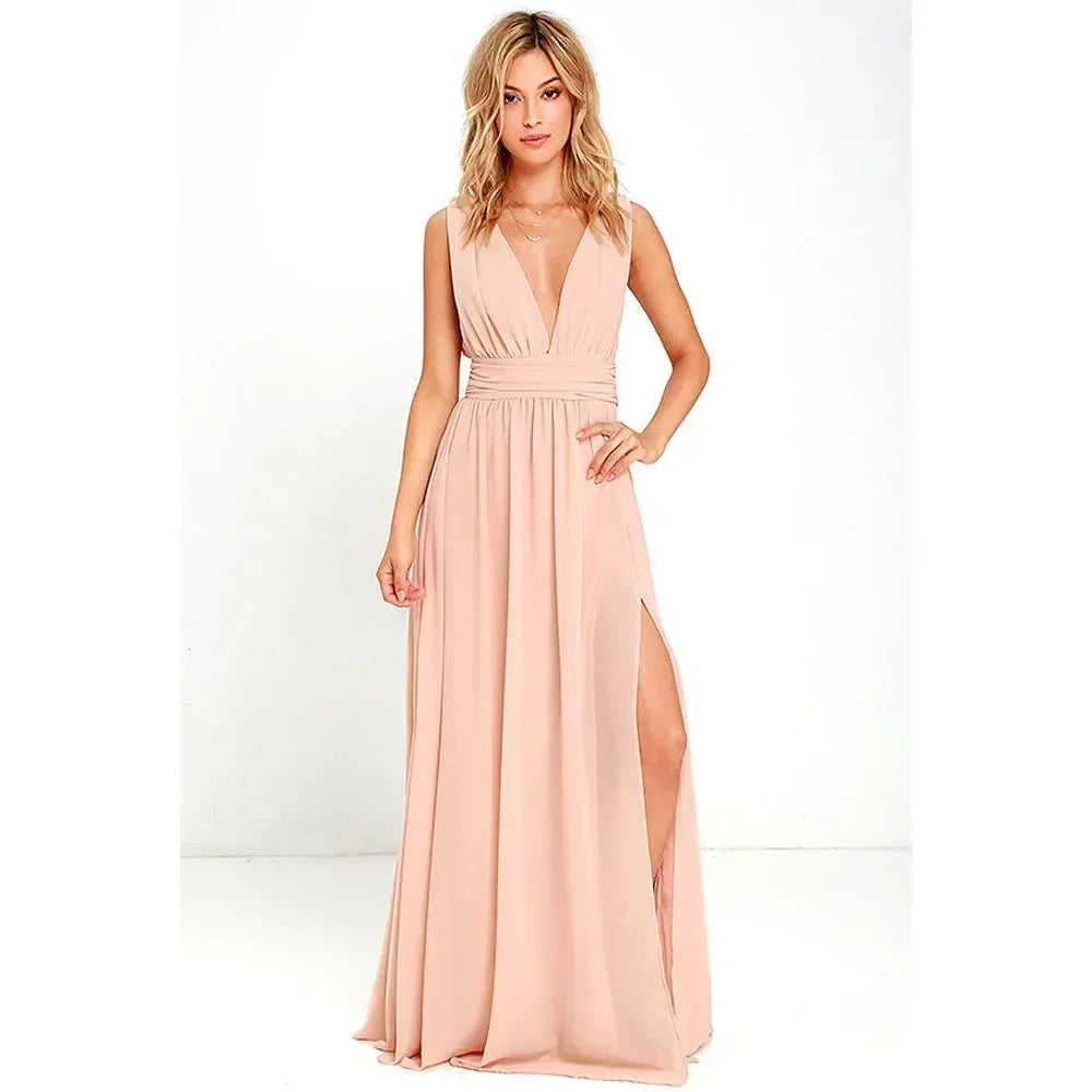 Elegant Backless Maxi Dress for Women - Perfect for Summer Parties and Special Occasions