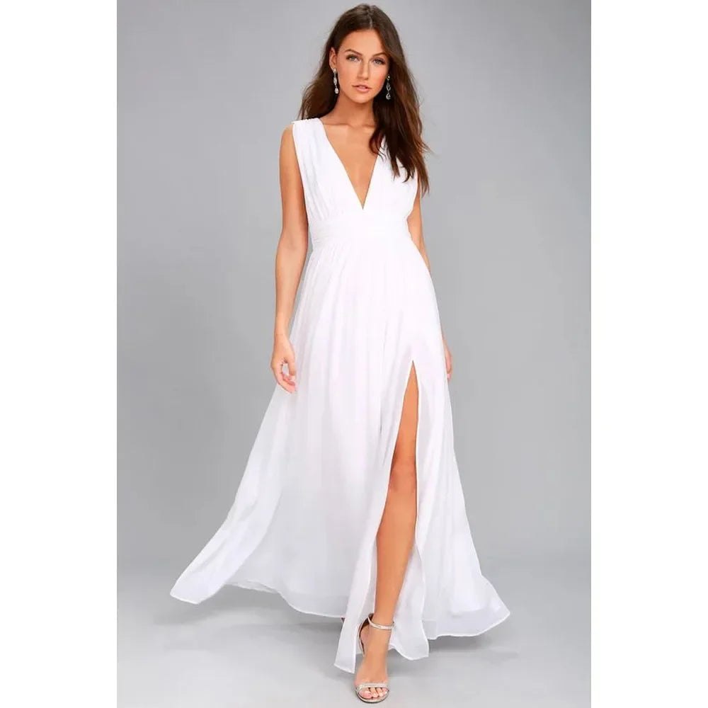 Elegant Backless Maxi Dress for Women - Perfect for Summer Parties and Special Occasions